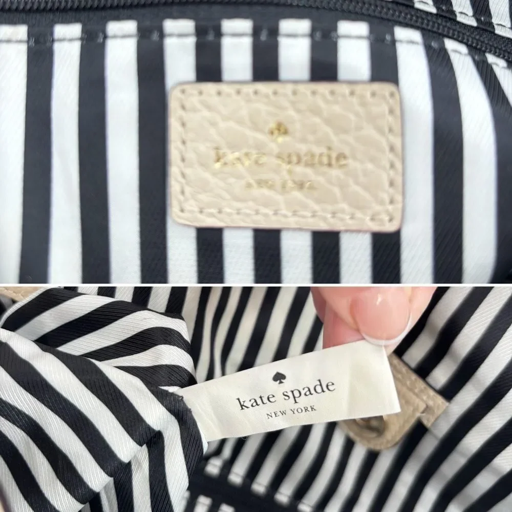 Kate Spade Southport Avenue Carmen Buttermilk & Black Satchel Bag
